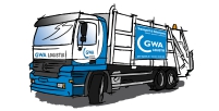 Illustration Umleerer LKW