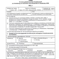 Abbildung Zertifikat RC-Material